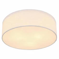 Lampes En Tissu-Luminaires Globo Lighting Plafonnier Globo AVA Blanc, 3 lumières