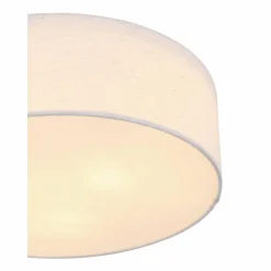 Lampes En Tissu-Luminaires Globo Lighting Plafonnier Globo AVA Blanc, 3 lumières