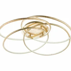 Lampes Dorées-Luminaires Globo Lighting Plafonnier Globo BARNA LED Or, 1 lumière, Télécommandes