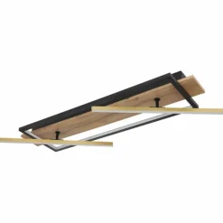 Lampes En Bois-Luminaires Globo Lighting Plafonnier Globo BEATRIX LED Couleur bois, Noir, 2 lumières