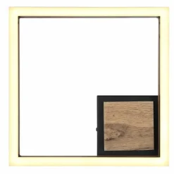 Lampes En Bois-Luminaires Globo Lighting Plafonnier Globo BEATRIX LED Couleur bois, Noir, 1 lumière