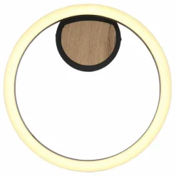 Lampes En Bois-Luminaires Globo Lighting Plafonnier Globo BEATRIX LED Couleur bois, Noir, 1 lumière