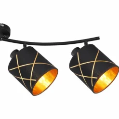Lampes En Tissu-Luminaires Globo Lighting Plafonnier Globo BEMMO Noir, 4 lumières