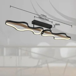 Luminaires Globo Lighting Plafonnier Globo BEZZY LED Noir, 1 lumière, Télécommandes* Éclairage Led