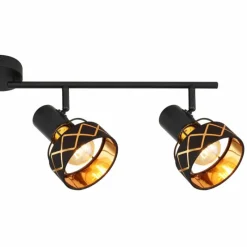 Lampes En Tissu-Luminaires Globo Lighting Plafonnier Globo BLANCA Noir, 4 lumières