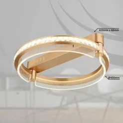 Lampes Dorées-Luminaires Globo Lighting Plafonnier Globo BLONDIE LED Or, 1 lumière, Télécommandes