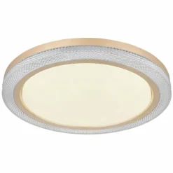 Lampes Dorées-Luminaires Globo Lighting Plafonnier Globo BOLLY LED Blanc, 1 lumière, Télécommandes, Changeur de couleurs