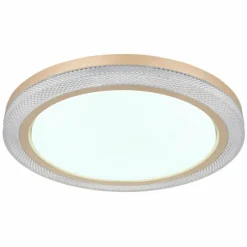 Lampes Dorées-Luminaires Globo Lighting Plafonnier Globo BOLLY LED Blanc, 1 lumière, Télécommandes, Changeur de couleurs