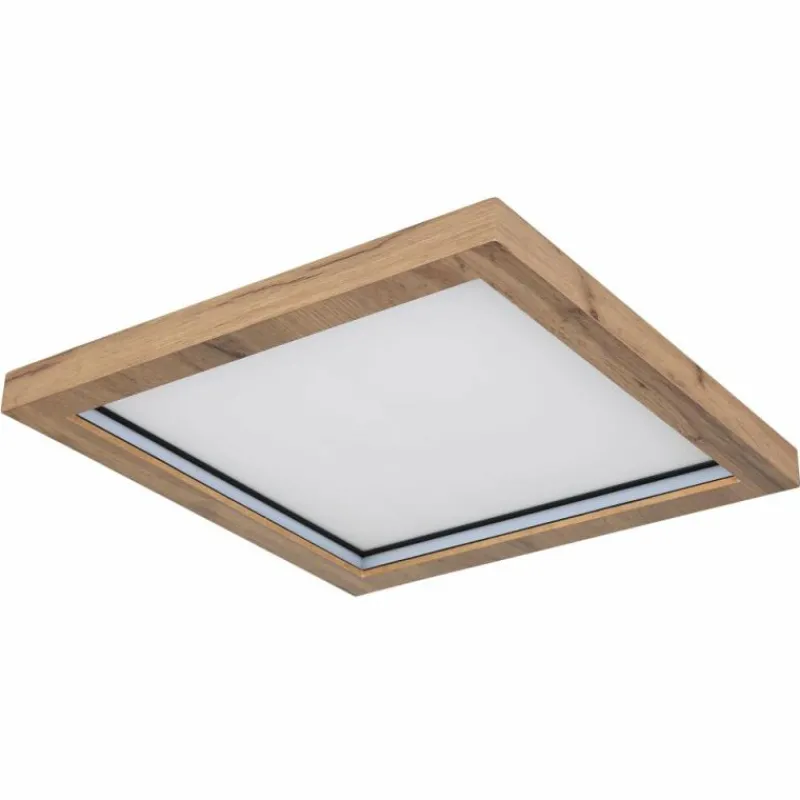 Luminaires Globo Lighting Plafonnier Globo BRANZA LED Noir, 1 lumière, Télécommandes* Éclairage Led