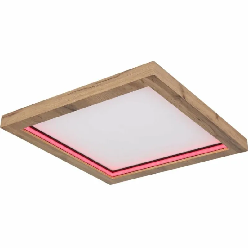 Luminaires Globo Lighting Plafonnier Globo BRANZA LED Noir, 1 lumière, Télécommandes* Éclairage Led