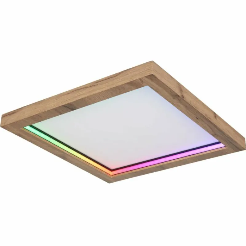 Luminaires Globo Lighting Plafonnier Globo BRANZA LED Noir, 1 lumière, Télécommandes* Éclairage Led