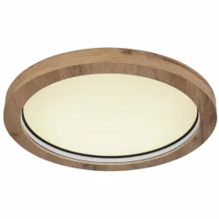 Luminaires Globo Lighting Plafonnier Globo BRANZA LED Noir, 1 lumière, Télécommandes* Éclairage Led