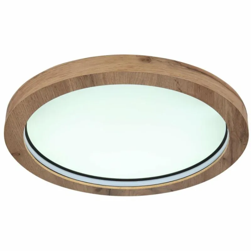 Luminaires Globo Lighting Plafonnier Globo BRANZA LED Noir, 1 lumière, Télécommandes* Éclairage Led