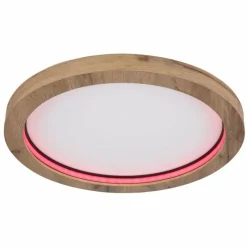 Luminaires Globo Lighting Plafonnier Globo BRANZA LED Noir, 1 lumière, Télécommandes* Éclairage Led