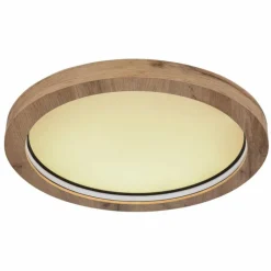 Luminaires Globo Lighting Plafonnier Globo BRANZA LED Noir, 1 lumière, Télécommandes* Éclairage Led