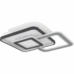 Luminaires Globo Lighting Plafonnier Globo BRIENNA LED Gris, Blanc, 1 lumière, Télécommandes