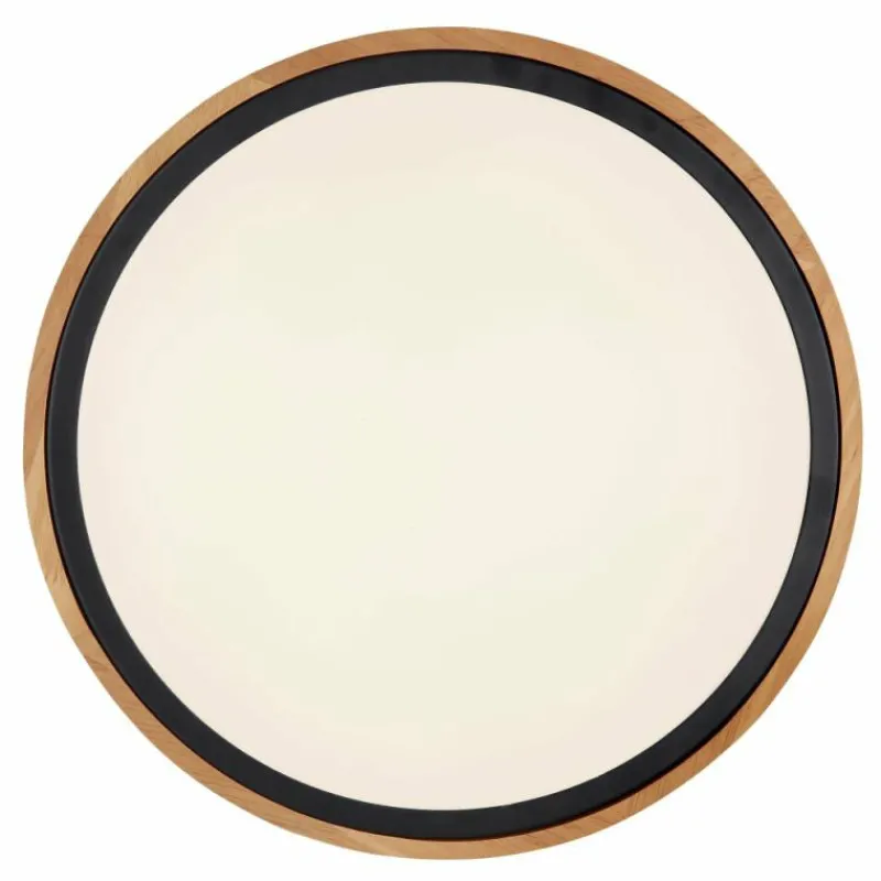 Lampes En Bois-Luminaires Globo Lighting Plafonnier Globo BRUNO LED Écru, Noir, 1 lumière