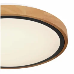 Lampes En Bois-Luminaires Globo Lighting Plafonnier Globo BRUNO LED Écru, Noir, 1 lumière
