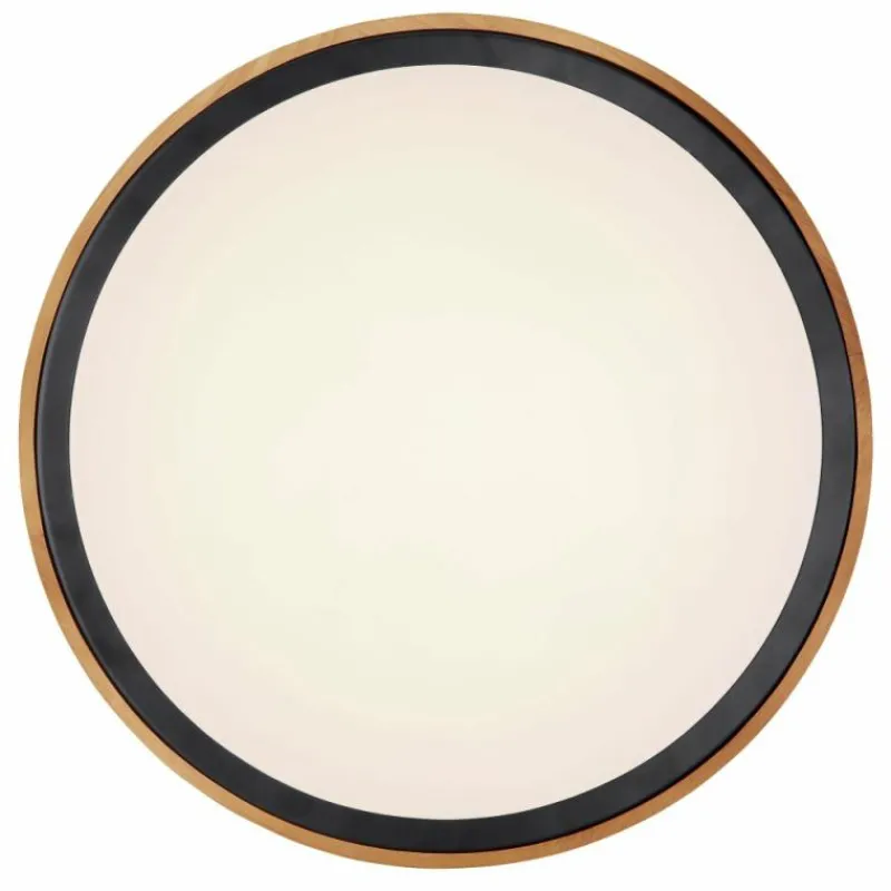 Lampes En Bois-Luminaires Globo Lighting Plafonnier Globo BRUNO LED Écru, Noir, 1 lumière