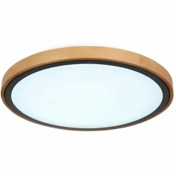 Lampes En Bois-Luminaires Globo Lighting Plafonnier Globo BRUNO LED Écru, Noir, 1 lumière