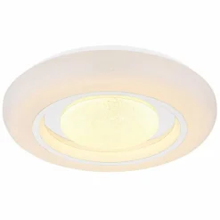 Luminaires Globo Lighting Plafonnier Globo BURRO LED Blanc, 1 lumière, Télécommandes, Changeur de couleurs* Éclairage Led