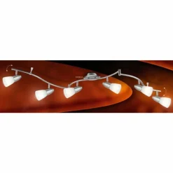 Luminaires Globo Lighting Plafonnier Globo CALEB Chrome, Nickel mat, 6 lumières