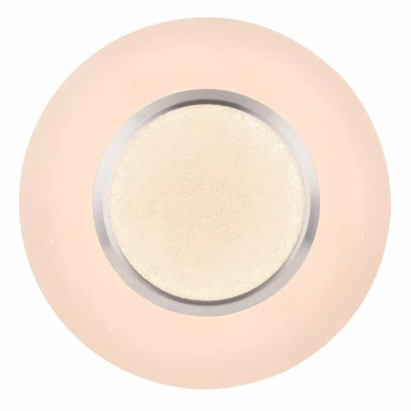 Luminaires Globo Lighting Plafonnier Globo CANDIDA LED Nickel mat, Blanc, 1 lumière, Télécommandes, Changeur de couleurs* Éclairage Led