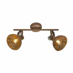 Luminaires Globo Lighting Plafonnier Globo CELINE Rouille, 2 lumières* Spots Et Projecteurs