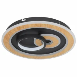 Luminaires Globo Lighting Plafonnier Globo CHESSY LED Couleur bois, Noir, Blanc, 1 lumière, Télécommandes