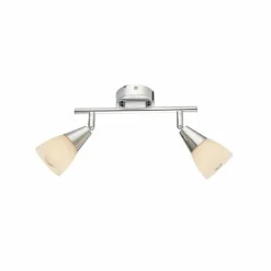 Luminaires Globo Lighting Plafonnier Globo Chrome, Verre, 2 lumières