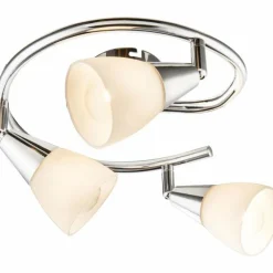 Luminaires Globo Lighting Plafonnier Globo Chrome, Verre, 3 lumières