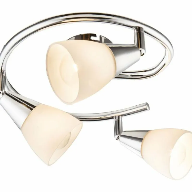 Luminaires Globo Lighting Plafonnier Globo Chrome, Verre, 3 lumières