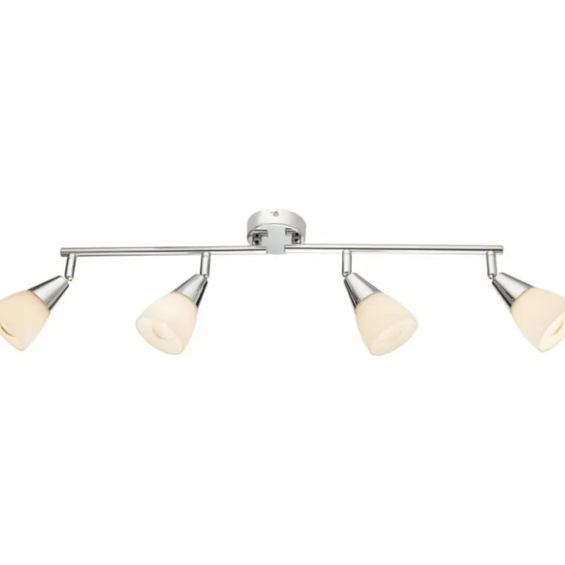 Luminaires Globo Lighting Plafonnier Globo Chrome, Verre, 4 lumières