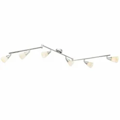 Luminaires Globo Lighting Plafonnier Globo Chrome, Verre, 6 lumières