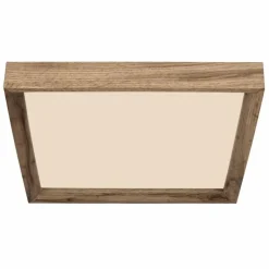 Lampes En Bois-Luminaires Globo Lighting Plafonnier Globo CINDERELLA LED Couleur bois, Blanc, 1 lumière