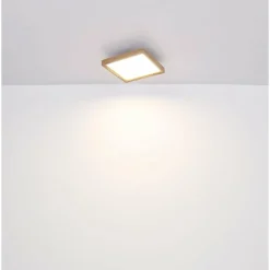 Lampes En Bois-Luminaires Globo Lighting Plafonnier Globo CINDERELLA LED Couleur bois, Blanc, 1 lumière