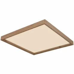 Lampes En Bois-Luminaires Globo Lighting Plafonnier Globo CINDERELLA LED Couleur bois, Blanc, 1 lumière