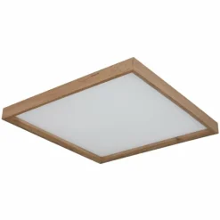 Lampes En Bois-Luminaires Globo Lighting Plafonnier Globo CINDERELLA LED Couleur bois, Blanc, 1 lumière