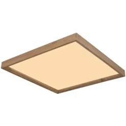 Lampes En Bois-Luminaires Globo Lighting Plafonnier Globo CINDERELLA LED Couleur bois, Blanc, 1 lumière