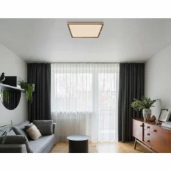 Lampes En Bois-Luminaires Globo Lighting Plafonnier Globo CINDERELLA LED Couleur bois, Blanc, 1 lumière