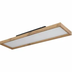 Lampes En Bois-Luminaires Globo Lighting Plafonnier Globo CINDERELLA LED Couleur bois, Blanc, 1 lumière