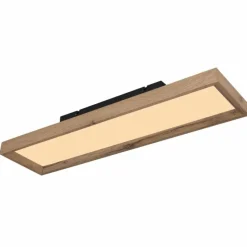 Lampes En Bois-Luminaires Globo Lighting Plafonnier Globo CINDERELLA LED Couleur bois, Blanc, 1 lumière