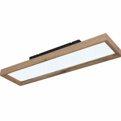 Lampes En Bois-Luminaires Globo Lighting Plafonnier Globo CINDERELLA LED Couleur bois, Blanc, 1 lumière