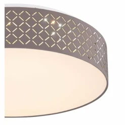 Lampes En Tissu-Luminaires Globo Lighting Plafonnier Globo CINDY LED Blanc, 1 lumière, Télécommandes