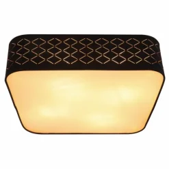 Lampes En Tissu-Luminaires Globo Lighting Plafonnier Globo CLARKE Blanc, 4 lumières