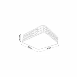 Lampes En Tissu-Luminaires Globo Lighting Plafonnier Globo CLARKE Blanc, 4 lumières