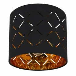 Lampes En Tissu-Luminaires Globo Lighting Plafonnier Globo CLARKE Noir, 1 lumière