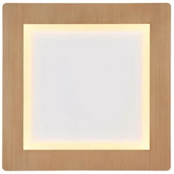 Lampes En Bois-Luminaires Globo Lighting Plafonnier Globo CLAY LED Couleur bois, Blanc, 1 lumière