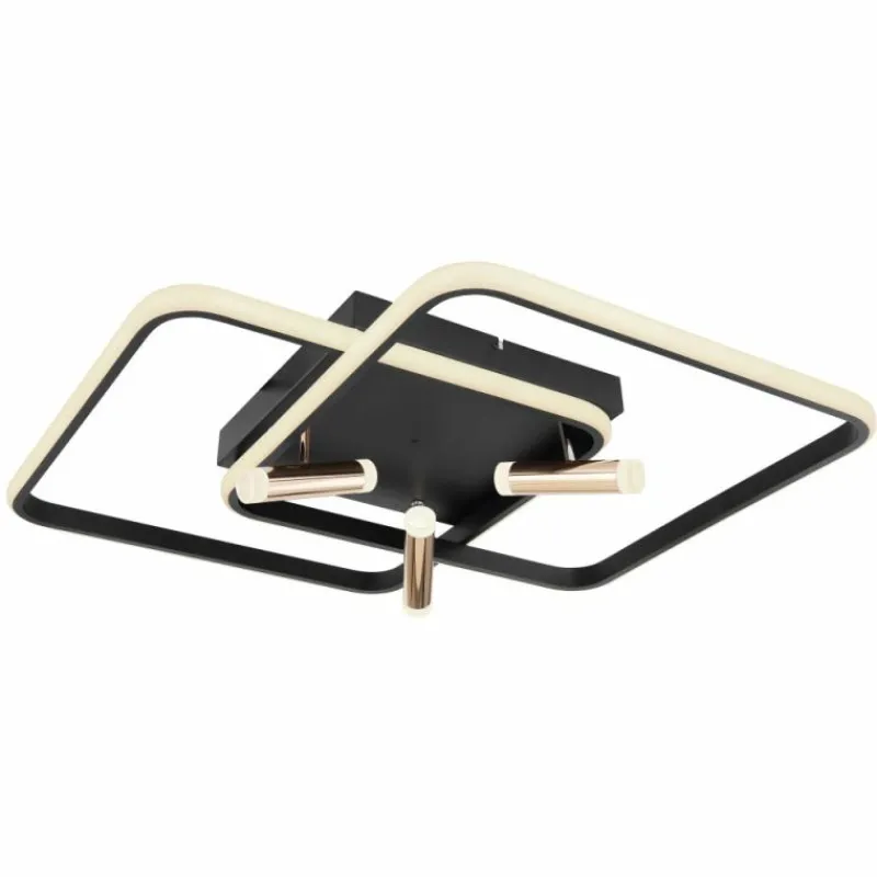 Lampes Dorées-Luminaires Globo Lighting Plafonnier Globo COCO LED Noir, 1 lumière, Télécommandes