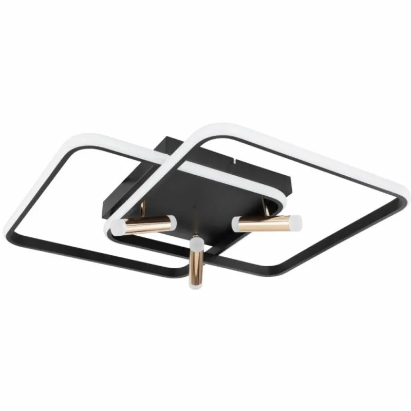 Lampes Dorées-Luminaires Globo Lighting Plafonnier Globo COCO LED Noir, 1 lumière, Télécommandes